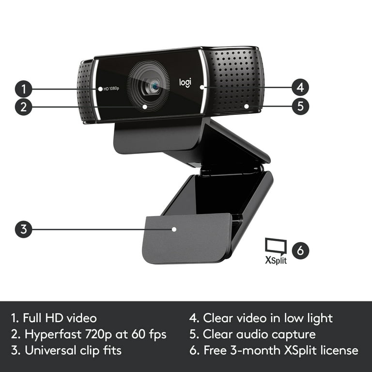 Logitech 1080p Stream Webcam HD Video Streaming and Recording 1080p 30FPS - Walmart.com