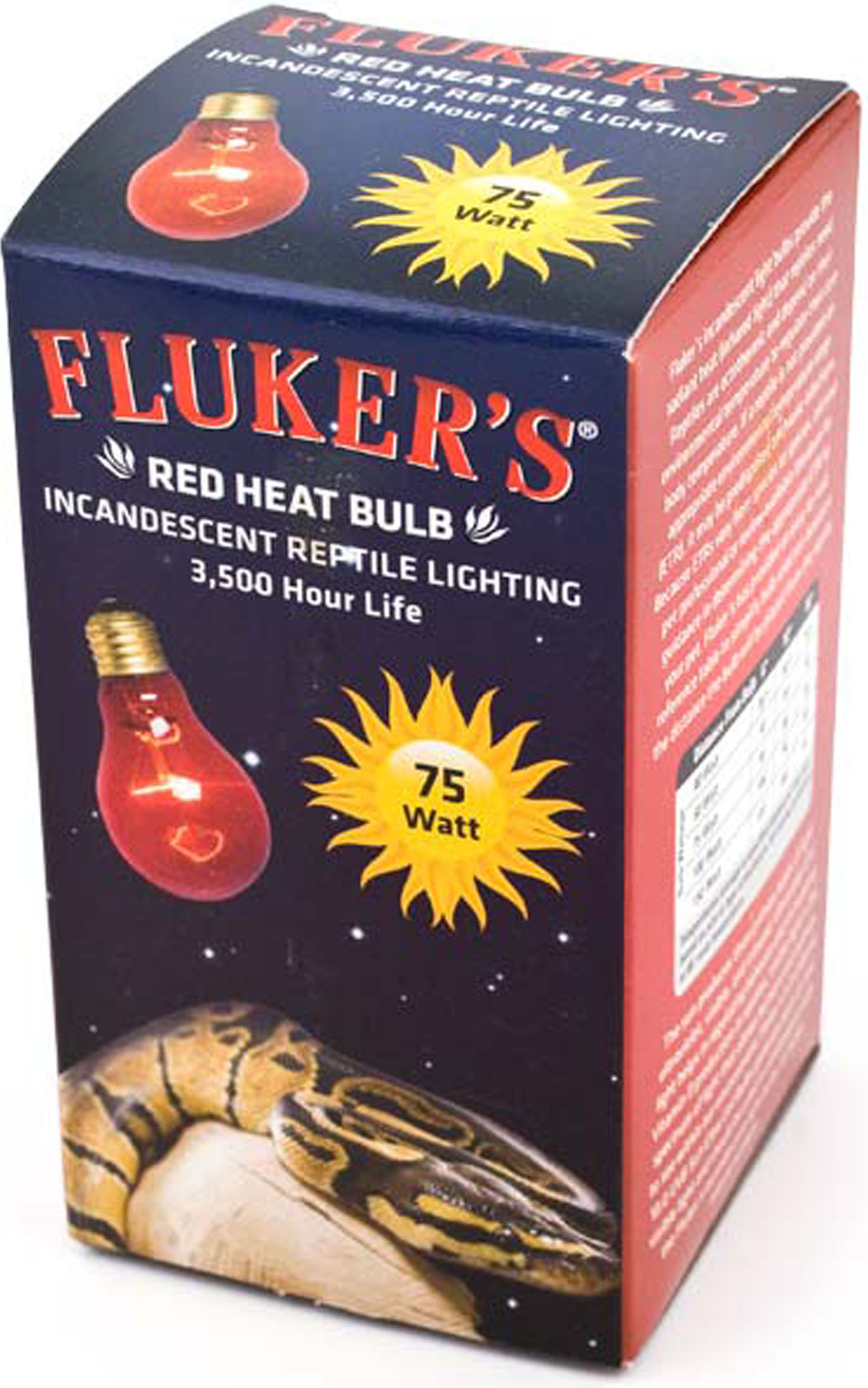 Fluker's Incandescent Basking Bulb 75 Watt Pack of 2 