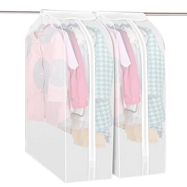 Funda antipolvo para ropa, fundas a prueba de polvo, portátiles, transparentes, para colgar ropa (M)