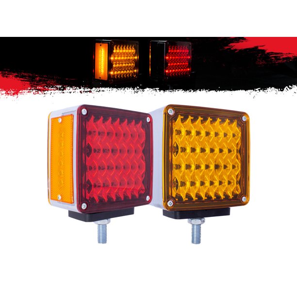 Plafón Direcc 66 Leds Rojos / Ámbar Cuadrado Der Tunelight TUNELIGHT ...