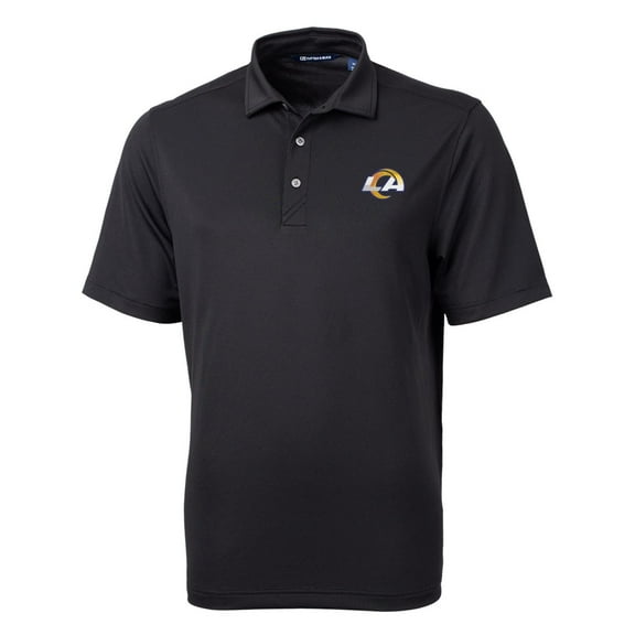 Men's Cutter & Buck Black Los Angeles Rams Big & Tall Virtue Eco Pique Recycled Polo