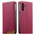 thumbnail image 1 of Funda Tipo Cartera de Cuero Sintético para Samsung Galaxy A15 Bloqueo RFID, con Ranuras para Tarjetas y Bolsillo para Efectivo, Cierre Magnético Fuerte Rojo, 1 of 6