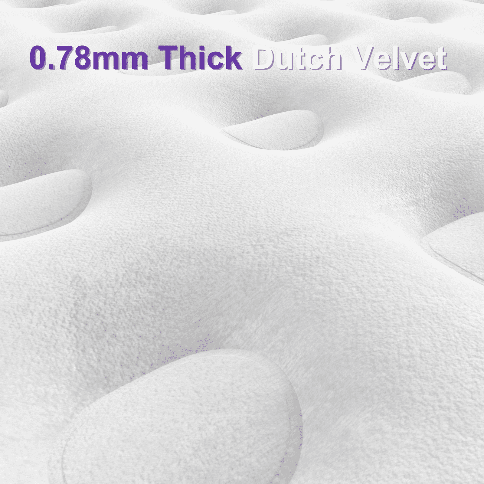 22" Luxury Queen Air Mattress with Built-In Battery Pump,Heavy-Duty Waterproof Veltex Surface for Indoor/Outdoor Use,Portable Inflatable Camping Bed & Guest Bed(Lavender Purple)