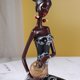 thumbnail image 5 of Estatuilla De Mujer Africana Zulema 2 Uds Estatua Tribal De Mujer Adornos, 5 of 8