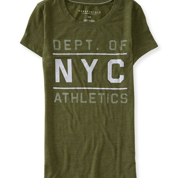 Aeropostale Womens Dept. Of Athletics Graphic T-Shirt, Green, Juniors, X-Small