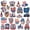 B, variant on Yhmxh 24 Pcs Memorial Day Refrigerator Magnets Set, 4th of July USA Flag Magnets Patriotic Decor, Independence Day Decorative Car Magnetic Stickers for Fridge Metal Door Mailbox Locker Decoration