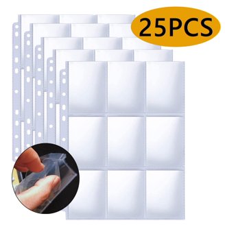 Staples Trading Card Pages 50PK, Binder Sheets Protectors, Three Ring,  2720828 - Walmart.com