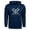Navy Heather, variant on VORTEX Adult Male Core Logo Performance Hoodie, Color: Dusty Olive, Size: XL