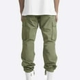 thumbnail image 4 of Men LYXSSBYX Mens Cargo Pants Big and Tall Men Solid Casual Multiple Pockets Outdoor Straight Type Fitness Pants Cargo Pants Trousers, 4 of 9