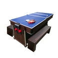 thumbnail image 6 of 7 FT Multi Games Pool Table Blue Air Hockey + Table Tennis + Table Top – Bullet with Benches, 6 of 6