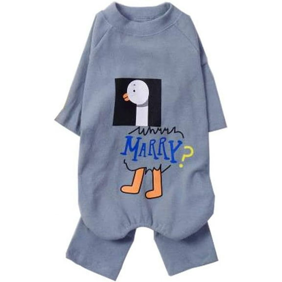 BT Bear Pet Clothes, Dog Four-Legged Jumpsuit Pajamas Shirt Costume for Puppy Small Medium Dog (FB, Grey)