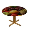 thumbnail image 3 of ONETECH  Fresh Vegetables Fruits Round Tablecloth, Washable Home Decor Tablecloth Holiday Party Farmhouse Decor Table Cover,, 3 of 7