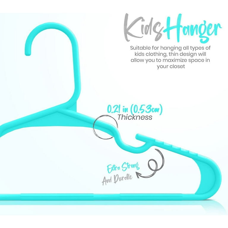 Plastic Non-Slip Baby Hangers for Closet, 12 inch Space Saving Small  Toddler Hangers 