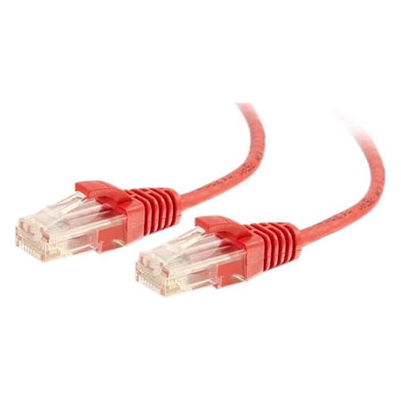 UPC: 0757120011651 | C2G 01165 Cat6 Slim Cable – Snagless Unshielded Slim Ethernet Network Patch Cable  Red (1 Feet  0.30 Meters)