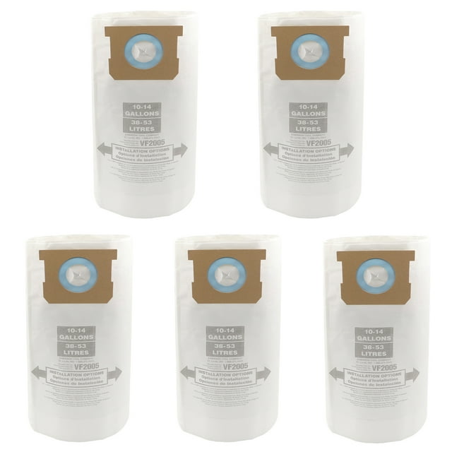 Disposable Filter Bags for 90662 ShopVac 1014 Gallon Vacuum 5 Pack