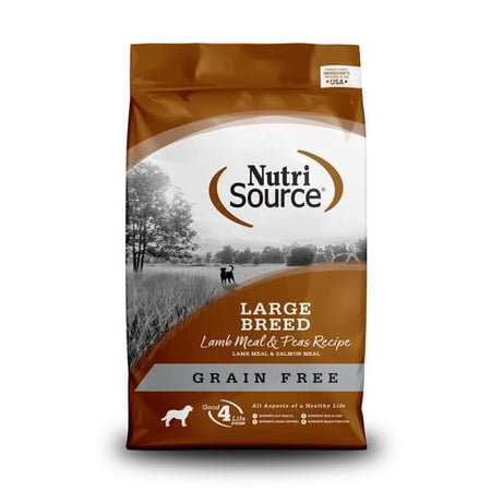 NutriSource Grain Free For All Life Stages Lamb Meal & Peas Recipe Dog Food 26 lb