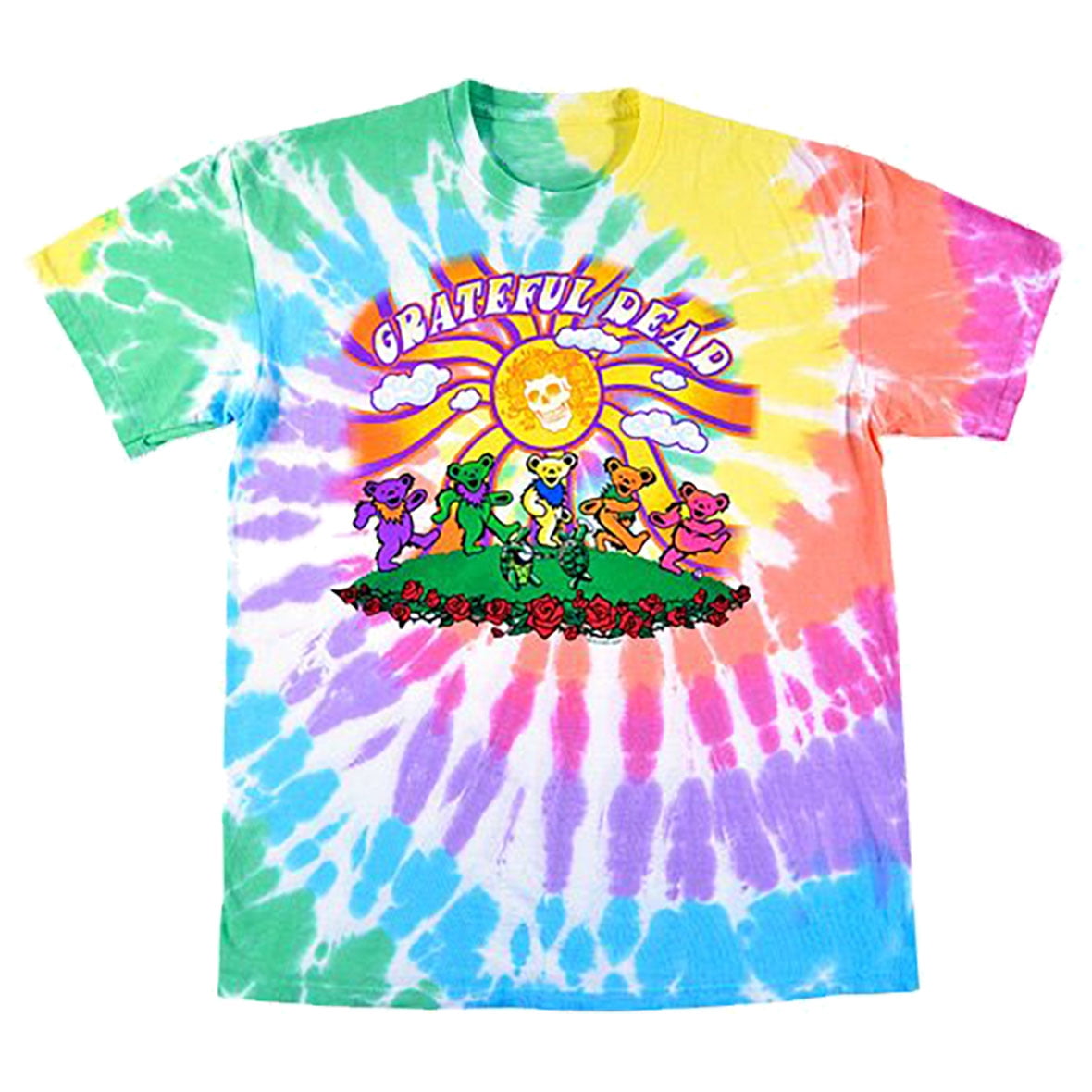 Grateful Dead Sunshine Bears Tie Dye Mens T Shirt