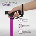 thumbnail image 5 of Bastón Allay para hombre y mujer: plegable, ajustable y plegable para personas mayores, con equilibrio, de pie, punta pivotante, resistente, con bolsa de viaje | Bastones para personas mayores - Rosa, 5 of 5