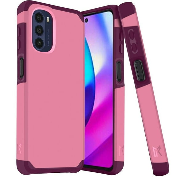 For Motorola Moto G Stylus 4g 2022 XT2211DL Shockproof Cover Case   Tempered Glass - mk Light Pink