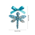 thumbnail image 3 of Adorno de hierro, lazo azul, cinta de metal, alambres retorcidos, colgante de cristal marino, decoración del hogar, decoración de otoño, decoración de habitación, elementos esenciales para dormitorio, 3 of 6