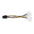 thumbnail image 2 of 3X A Dual 4-Pin Molex IDE to 6 Pin PCI-E Graphic Card Power Connector Cable Adapter, 2 of 8