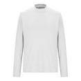 thumbnail image 6 of Annhoo Women's Thermal Shirts Comfy Warm Long Sleeve Mock Fleece Lined Tops Basic Slim Stretch Base Layer Tees, 6 of 8
