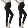 Glow & Grow Maternity Womens 2-Pack Active Leggings Ove The Belly Pregnancy Workout Yoga Tights Pants