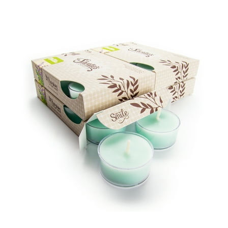 Iced Mint Lavender Tealight Candles Bulk Pack - 24 Mint Premium Scented Tea Lights - Shortie's Candle Company
