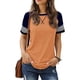 thumbnail image 4 of Camiseta informal de manga corta con cuello redondo y estampado para mujer, 4 of 6