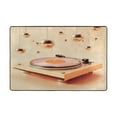 thumbnail image 2 of Non-Slip Area Rug 36"x24" Indoor Washable Floor Mats Carpet Printed for Living Room, Bedroom, Home Decor Orange Vinyl Record, 2 of 7