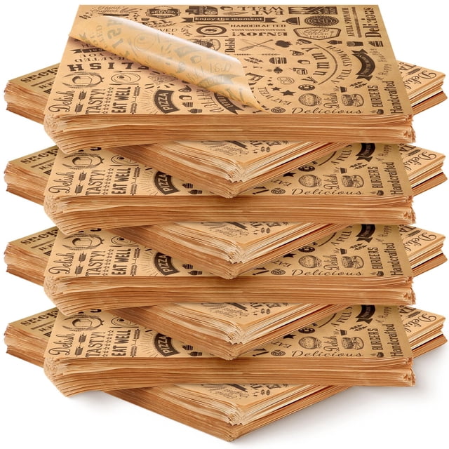 Hojas de papel encerado Outus 600 unidades, 30 x 30 cm, resistentes a la grasa
