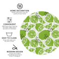 thumbnail image 3 of Honeii Green Various Lemons print Leather Coaster Set of 4, ideal for safeguarding your furniture from drinks spills and effortless cleanup-Round Shape, 3 of 6