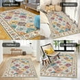 thumbnail image 5 of MJIAexp 3'x5' Moroccan Bedroom Rug Washable Vintage Boho Area Rug Non-Slip Accent Throw Rug Stain Resistant Floor Carpet for Kitchen Entryway Bathroom Living Room Office Boho Multi-color, 5 of 7