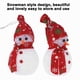 thumbnail image 4 of Lámpara LED de luz nocturna colorida estilo muñeco de nieve grande para decoración navideña del hogar sombrero de flores rojas, 4 of 5