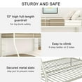 thumbnail image 4 of DHP Dusty Twin over Full Metal Bunk Bed with Secured Ladders, Off White, 4 of 18