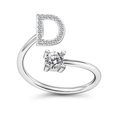 thumbnail image 3 of Anillos iniciales con incrustaciones de cristal ajustables, anillo con letra inicial para anillo con letra inicial, anillos de aleación de plata con alfabeto de primera línea, 3 of 9