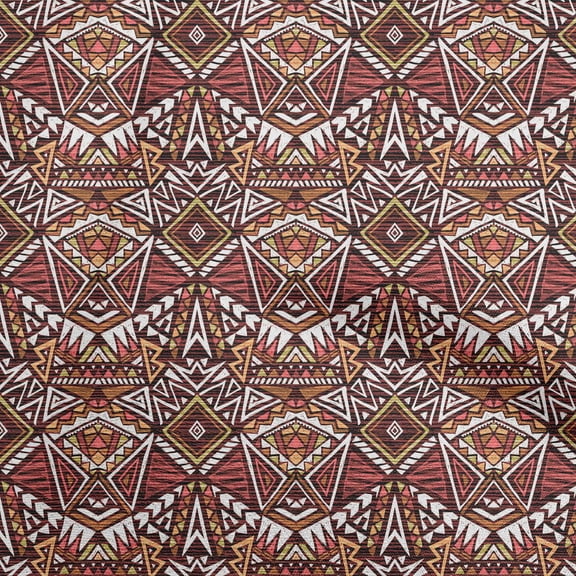 oneOone Polyester Spandex Red Fabric African Sewing Fabric By The Yard Printed Diy Clothing Sewing Supplies 56 Inch Wide