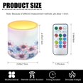 thumbnail image 7 of Kuiaobaty Gradient Daisy Flower Flameless LED Battery Candles with 18-Key Remote Timer Function Electric Fake Plastic Pillar Candles for Tabletop Coastal Home Decor, Pack of 4, 7 of 7