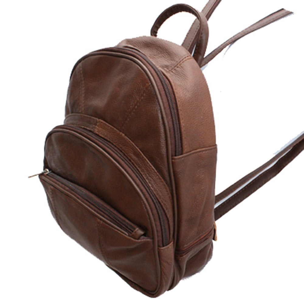 Leather Backpack Purse Mid Size & Convertible into single strap sling Bag or Backpack wearing Multiple Organizer Pockets
