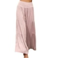 thumbnail image 1 of Frontwalk Summer Pants for Women Cotton Linen Palazzo Pants Boho Loose Wide Leg Trouser Solid Color Beach Loungewear, 1 of 2