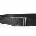 thumbnail image 4 of Belt men's leather high-end alligator pattern first layer cowhide belt men's business toothless automatic buckle high-end belt, 4 of 6