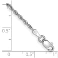 thumbnail image 2 of Primal Gold 14 Karat White Gold 1.85mm Diamond-cut Quadruple Rope Chain Anklet, 2 of 2