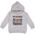 thumbnail image 2 of Inktastic Toy Train Never Have Too Many Trains Toddler Hoodie, 2 of 4