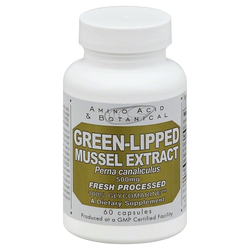 Amino Acid & Botanical GreenLipped Mussel Extract Capsules, 60 Ct