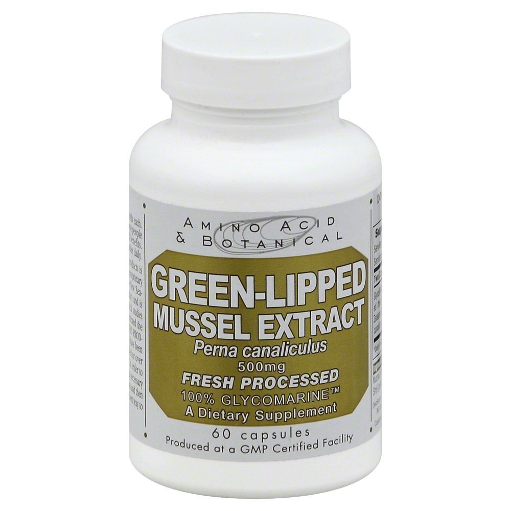 Amino Acid & Botanical Green-Lipped Mussel Extract Capsules, 60 Ct