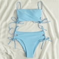 thumbnail image 5 of Sngxgn Bikini Set for Women Two Piece Swimsuit V Neck Top Wide Straps Mid Rise(BU2,M), 5 of 5