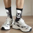 thumbnail image 6 of Vsdgher Gothic Skull Drape Crew Socks for Men & Women, Breathable Casual Athletic Ankle Socks, 6 of 6