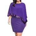 thumbnail image 1 of 2025 Femmes Grande Taille Froid Élégant Robe Queue Superposition d'Épaule Asymétrique Chiffon Robes Femmes Grande Taille Sans Bretelles Paillettes, 1 of 8