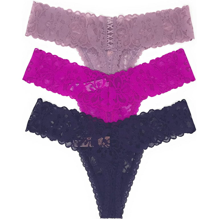 Victoria's Secret The Lacie Thong Panty Set of 3 