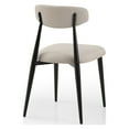 thumbnail image 5 of Modern Upholstered Curved Backres Dining Chairs with Metal Frame Set of 4 - Light Grey, 5 of 5